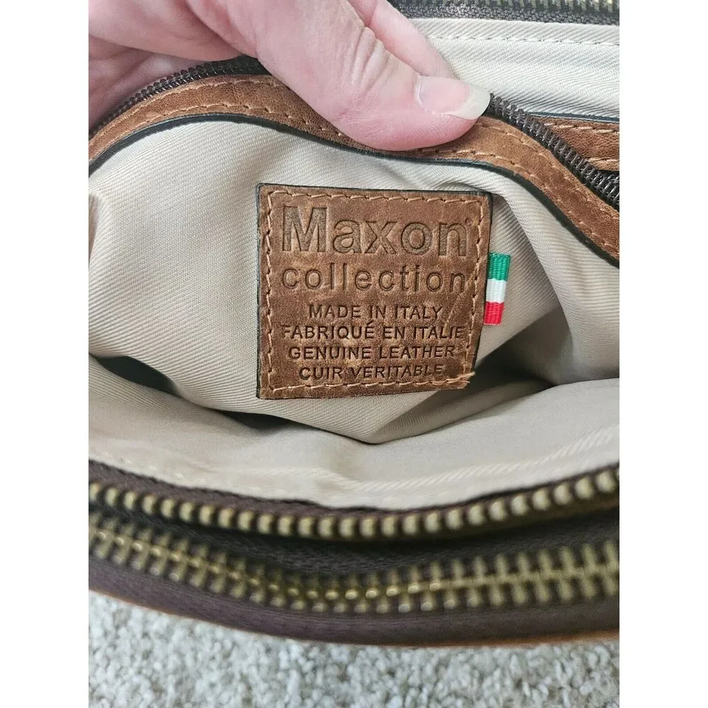 Maxon collection brown Italian leather purse
